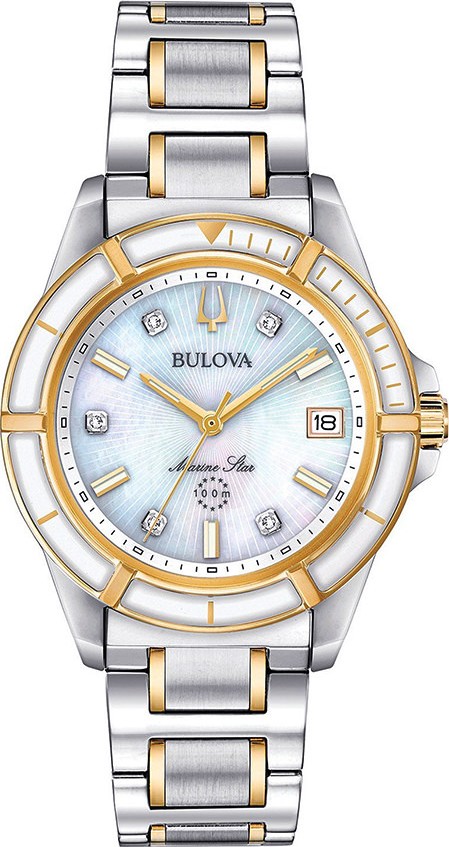 Bulova Marine Diamond Watch 34mm
